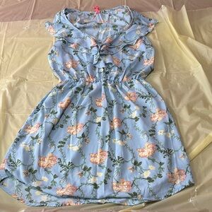 Floral Blue Dress size medium